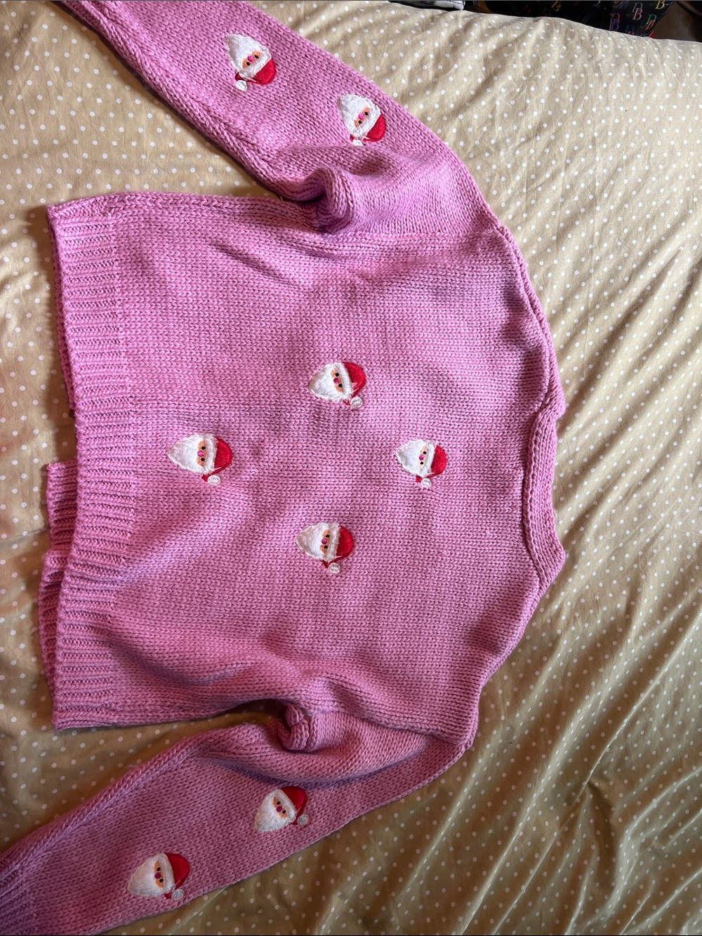 Forever 21 Pink Santa Embroidered V‑Neck Cardigan - Picture 5 of 6